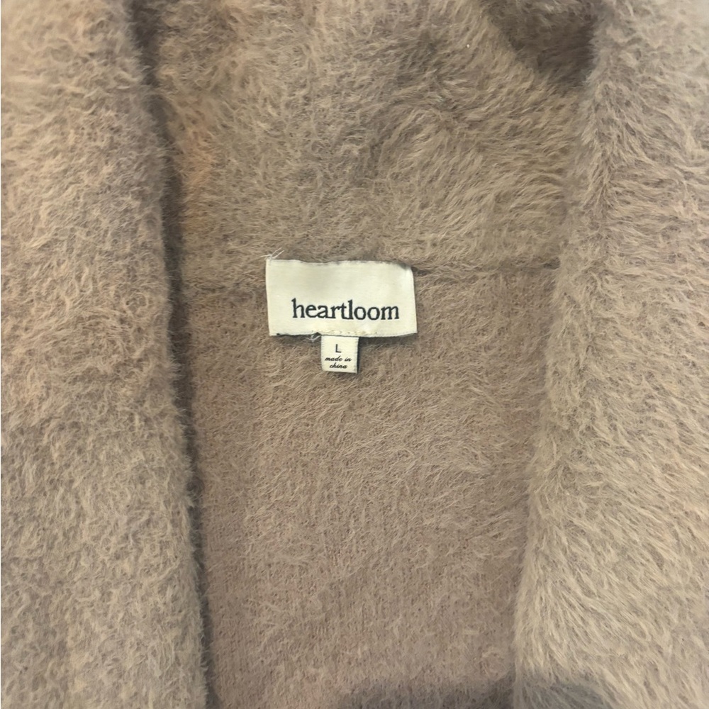 Heartloom Plush Tan/Gray Cardigan - Picture 3 of 3